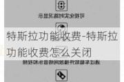 特斯拉功能收费-特斯拉功能收费怎么关闭