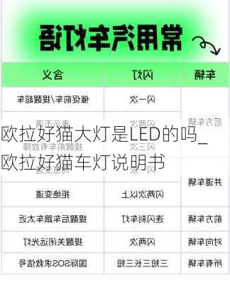 欧拉好猫大灯是LED的吗_欧拉好猫车灯说明书