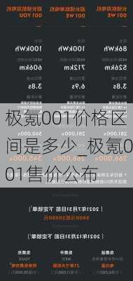 极氪001价格区间是多少_极氪001售价公布