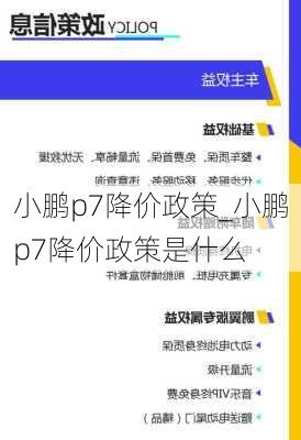 小鹏p7降价政策_小鹏p7降价政策是什么