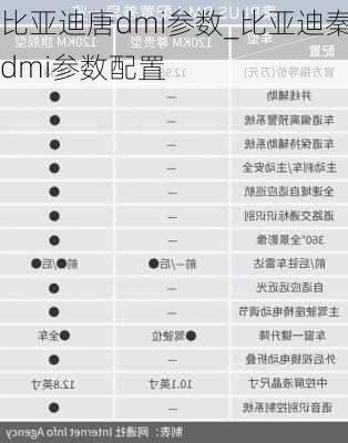 比亚迪唐dmi参数_比亚迪秦dmi参数配置