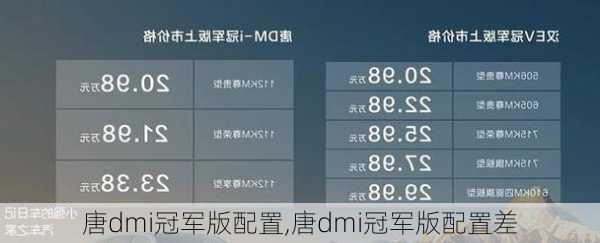 唐dmi冠军版配置,唐dmi冠军版配置差