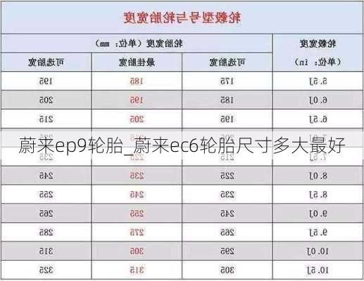 蔚来ep9轮胎_蔚来ec6轮胎尺寸多大最好