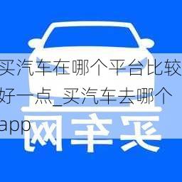 买汽车在哪个平台比较好一点_买汽车去哪个app