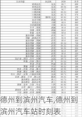 德州到滨州汽车,德州到滨州汽车站时刻表