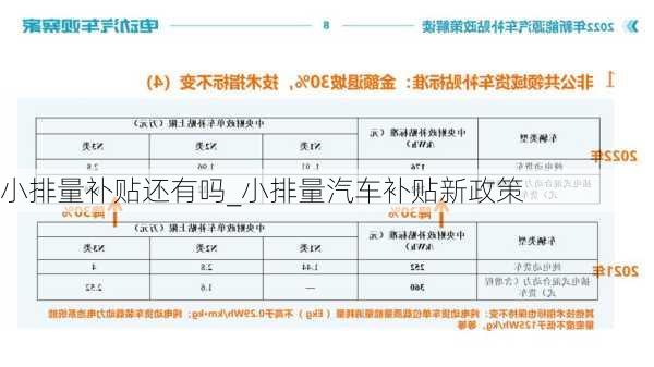 小排量补贴还有吗_小排量汽车补贴新政策