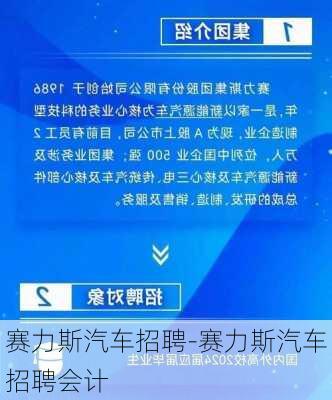 赛力斯汽车招聘-赛力斯汽车招聘会计