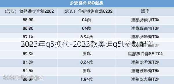 2023年q5换代-2023款奥迪q5l参数配置