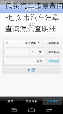 包头汽车违章查询-包头市汽车违章查询怎么查明细