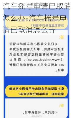 汽车摇号申请已取消怎么办-汽车摇号申请已取消怎么弄