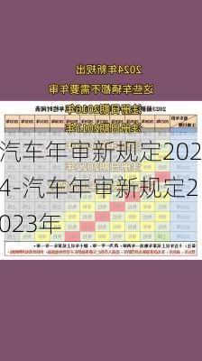 汽车年审新规定2024-汽车年审新规定2023年