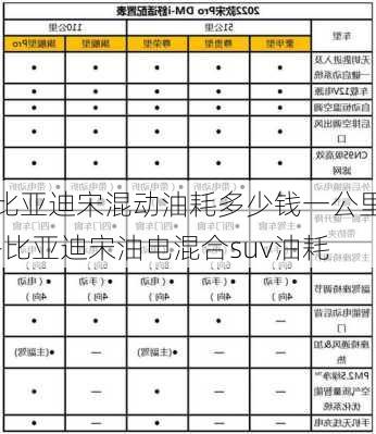 比亚迪宋混动油耗多少钱一公里-比亚迪宋油电混合suv油耗