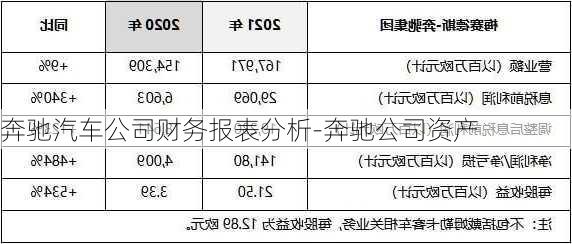 奔驰汽车公司财务报表分析-奔驰公司资产