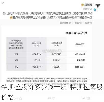 特斯拉股价多少钱一股-特斯拉每股价格