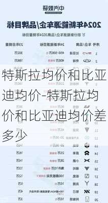 特斯拉均价和比亚迪均价-特斯拉均价和比亚迪均价差多少