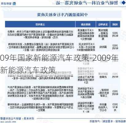 09年国家新能源汽车政策-2009年新能源汽车政策