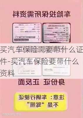 买汽车保险需要带什么证件-买汽车保险要带什么资料