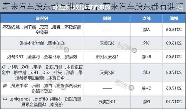 蔚来汽车股东都有谁啊图片-蔚来汽车股东都有谁啊