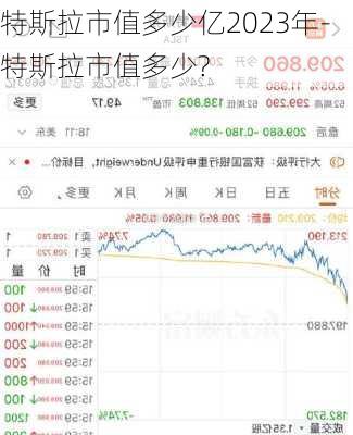 特斯拉市值多少亿2023年-特斯拉市值多少?