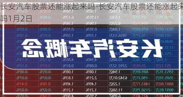 长安汽车股票还能涨起来吗-长安汽车股票还能涨起来吗1月2日