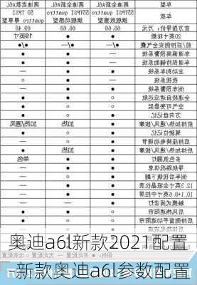 奥迪a6l新款2021配置-新款奥迪a6l参数配置