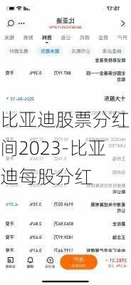 比亚迪股票分红时间2023-比亚迪每股分红