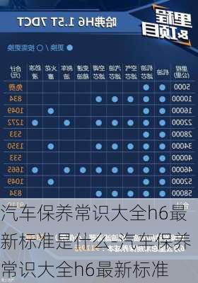 汽车保养常识大全h6最新标准是什么-汽车保养常识大全h6最新标准