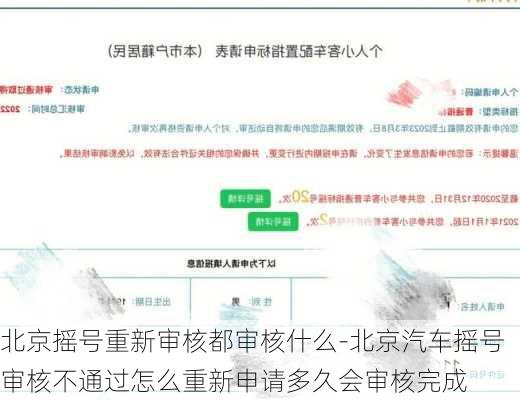 北京摇号重新审核都审核什么-北京汽车摇号审核不通过怎么重新申请多久会审核完成