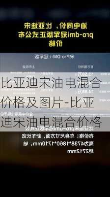 比亚迪宋油电混合价格及图片-比亚迪宋油电混合价格