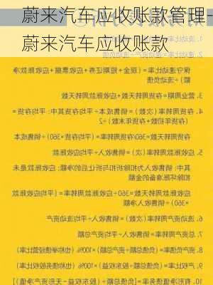 蔚来汽车应收账款管理-蔚来汽车应收账款