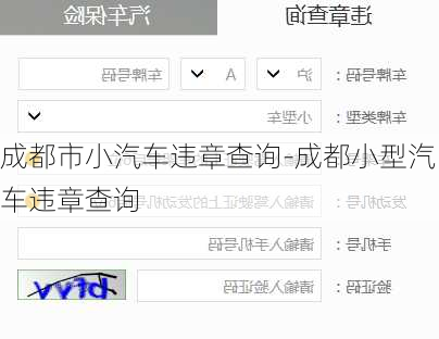 成都市小汽车违章查询-成都小型汽车违章查询
