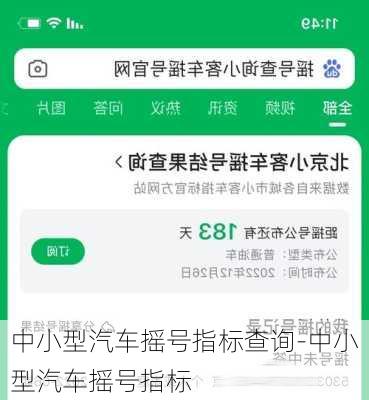 中小型汽车摇号指标查询-中小型汽车摇号指标