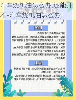 汽车烧机油怎么办,还能开不-汽车烧机油怎么办?