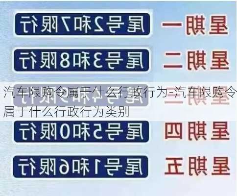 汽车限购令属于什么行政行为-汽车限购令属于什么行政行为类别