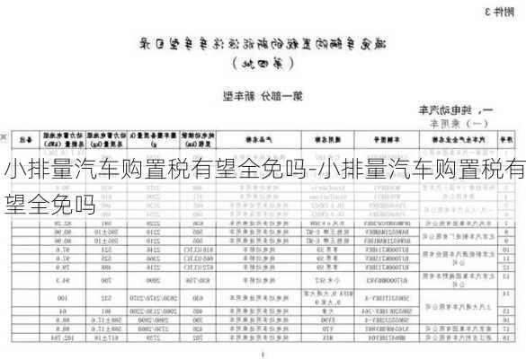 小排量汽车购置税有望全免吗-小排量汽车购置税有望全免吗