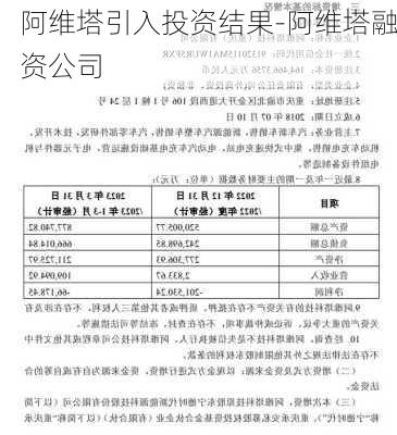 阿维塔引入投资结果-阿维塔融资公司