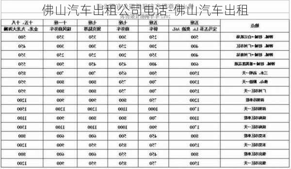 佛山汽车出租公司电话-佛山汽车出租