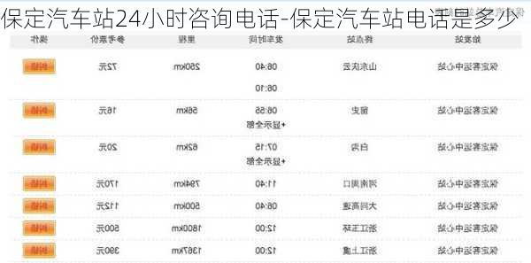 保定汽车站24小时咨询电话-保定汽车站电话是多少