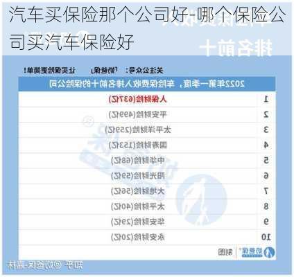 汽车买保险那个公司好-哪个保险公司买汽车保险好