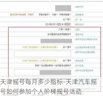 天津摇号每月多少指标-天津汽车摇号如何参加个人阶梯摇号活动