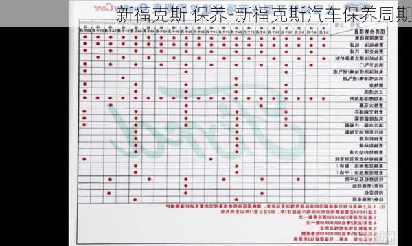 新福克斯 保养-新福克斯汽车保养周期