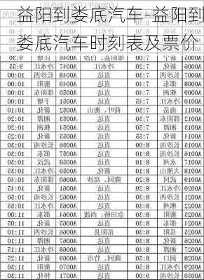 益阳到娄底汽车-益阳到娄底汽车时刻表及票价