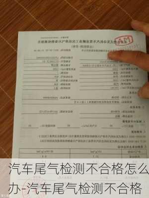 汽车尾气检测不合格怎么办-汽车尾气检测不合格