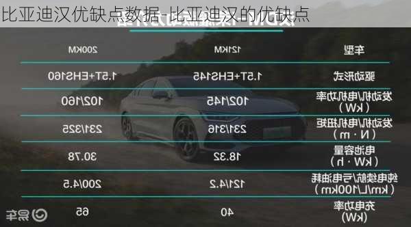 比亚迪汉优缺点数据-比亚迪汉的优缺点