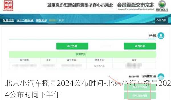 北京小汽车摇号2024公布时间-北京小汽车摇号2024公布时间下半年