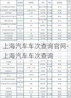 上海汽车车次查询官网-上海汽车车次查询