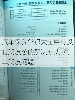 汽车保养常识大全中有没有爬坡怂的解决办法-汽车爬坡问题